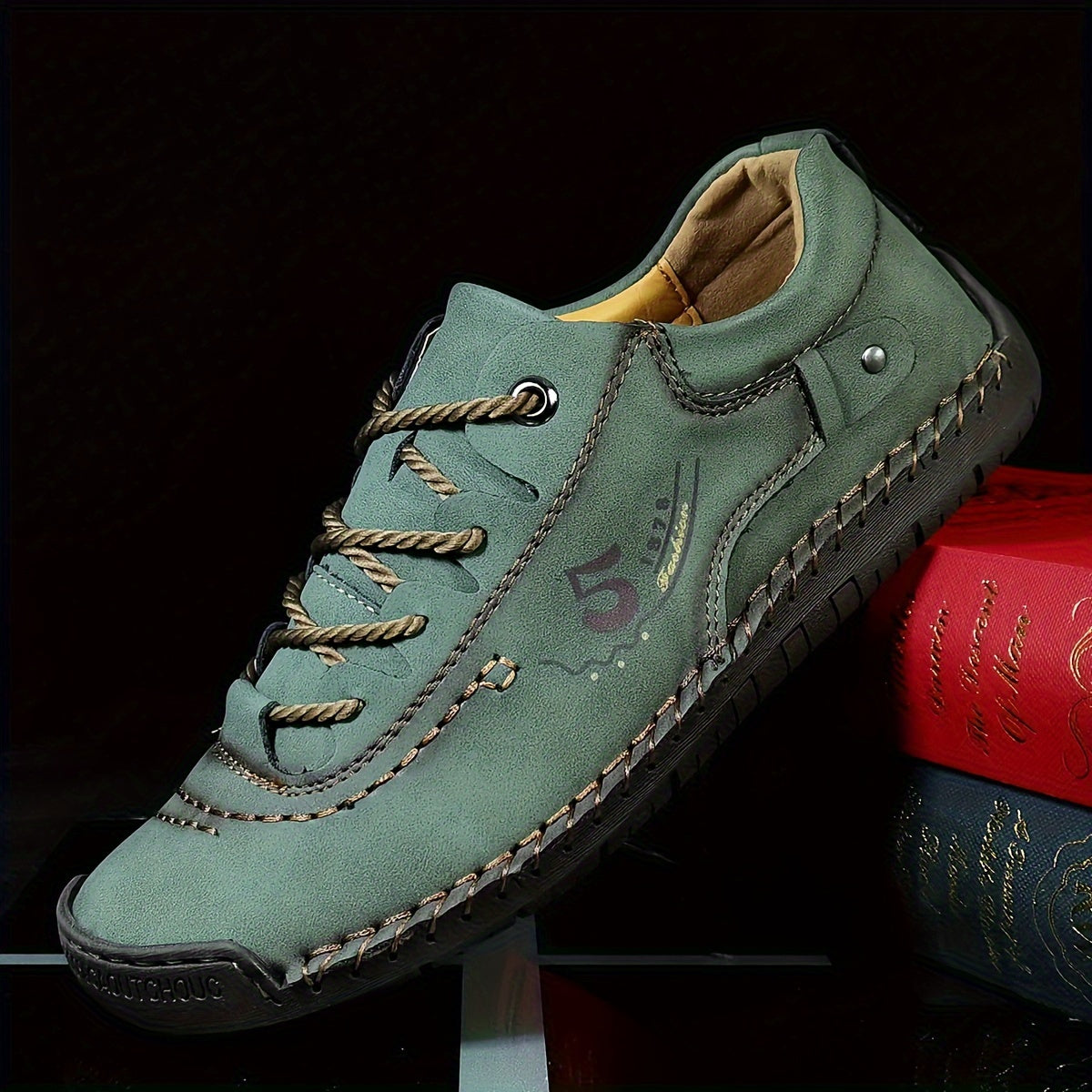 Casual Handmade Stitching Men's Flats - Outdoor Walking Shoes Sneakers