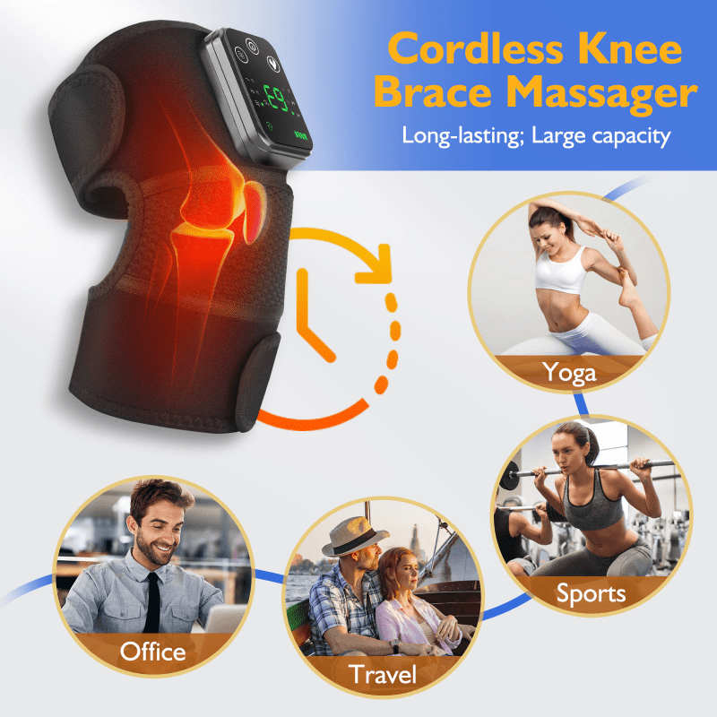 Knee Massager Shoulder Brace - Cordless, Heat Heating Pad
