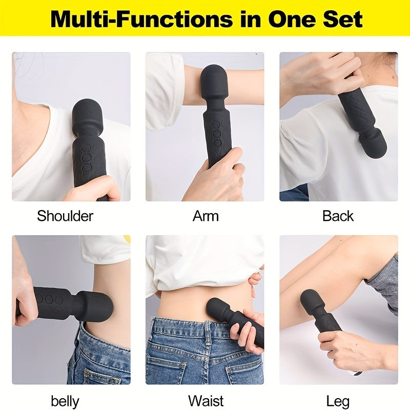 Vibrations Pattern Powerful Quiet Rechargeable Magic Wand Massager