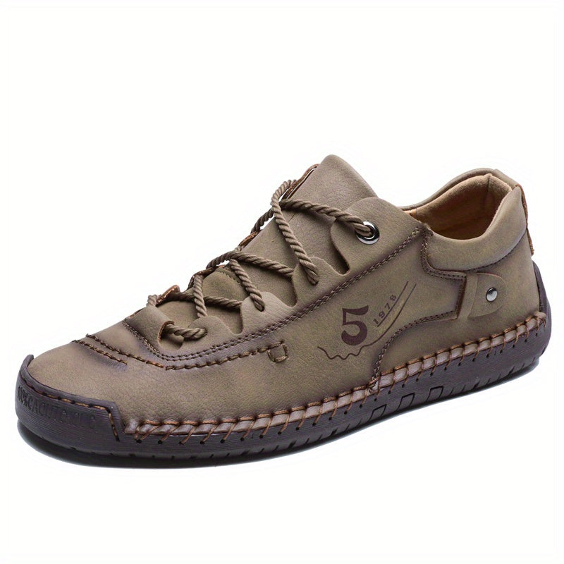 Casual Handmade Stitching Men's Flats - Outdoor Walking Shoes Sneakers