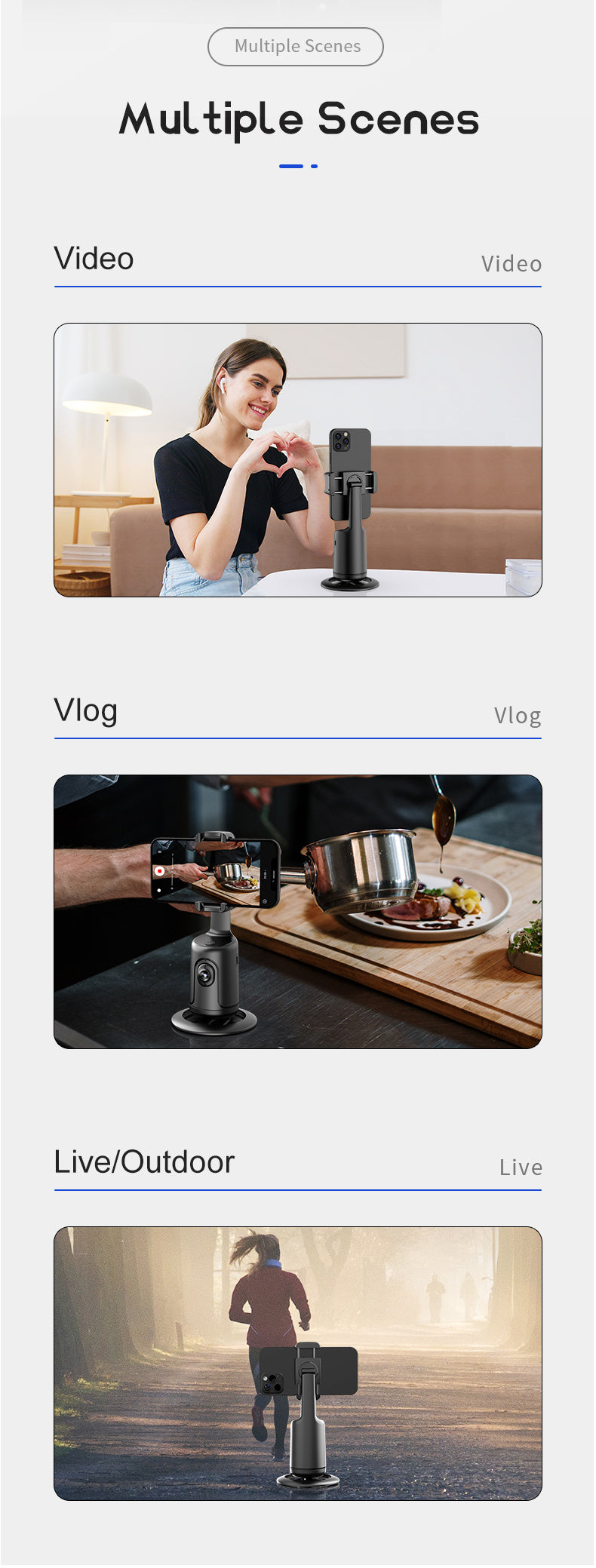 Auto Face Tracking Tripod 360°
