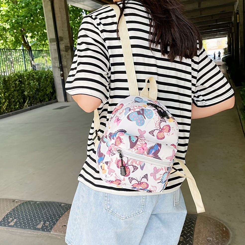 Animal Print Nylon Backpack