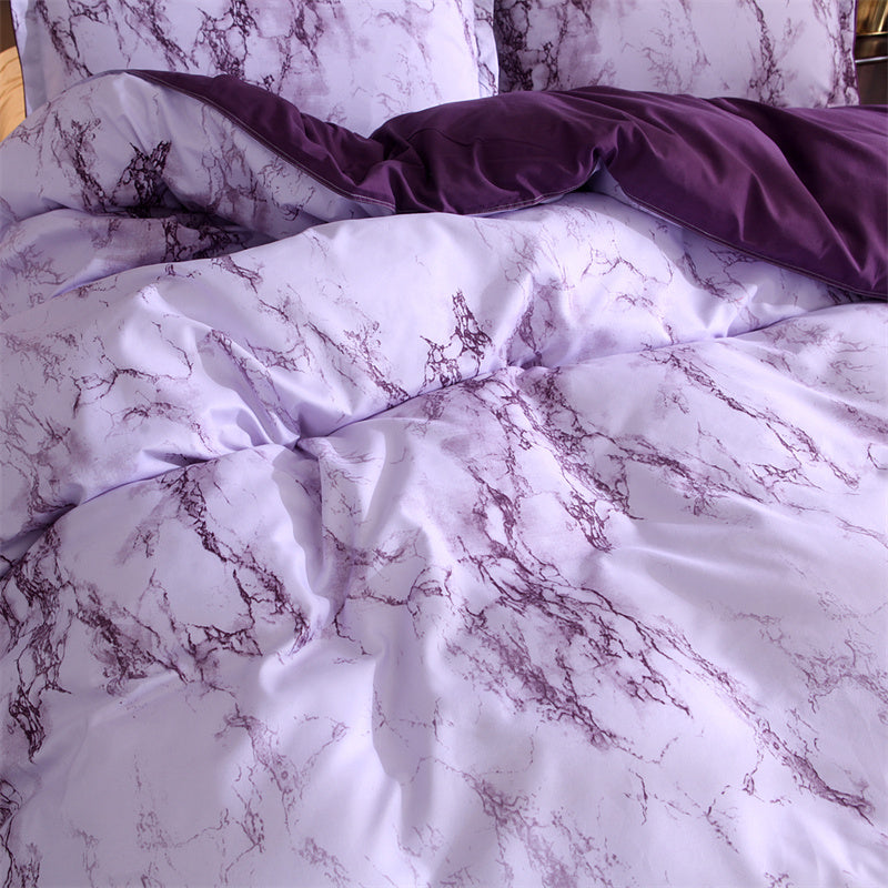 3-Piece Marble Luxury Duvet Cover Set