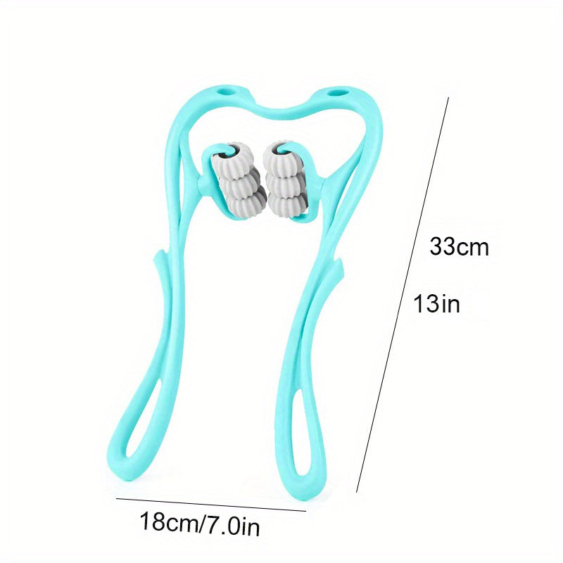 Handheld Neck Massager with 6 Trigger Point Rollers