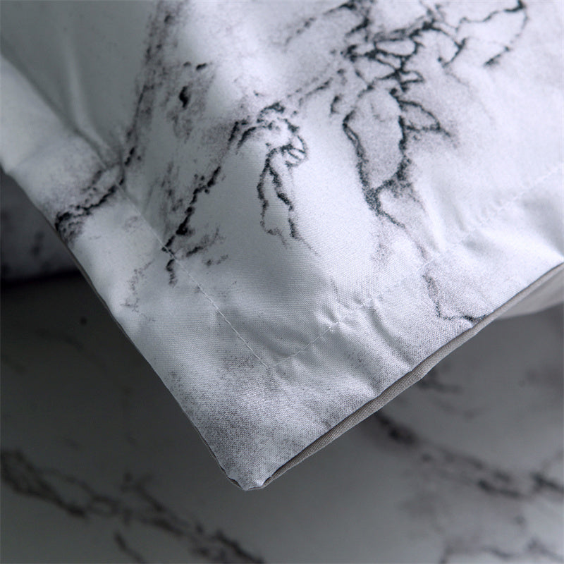 3-Piece Marble Luxury Duvet Cover Set