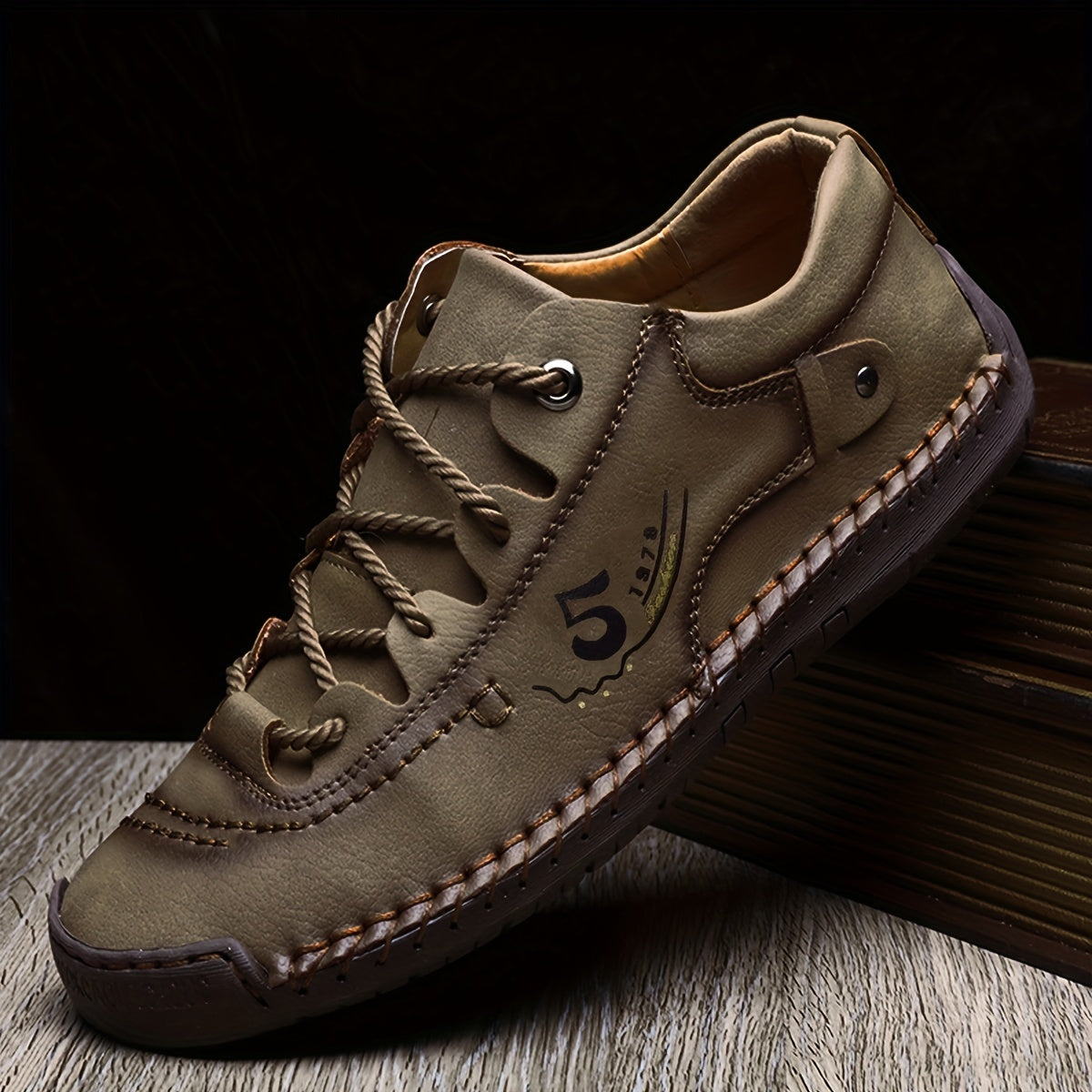 Casual Handmade Stitching Men's Flats - Outdoor Walking Shoes Sneakers