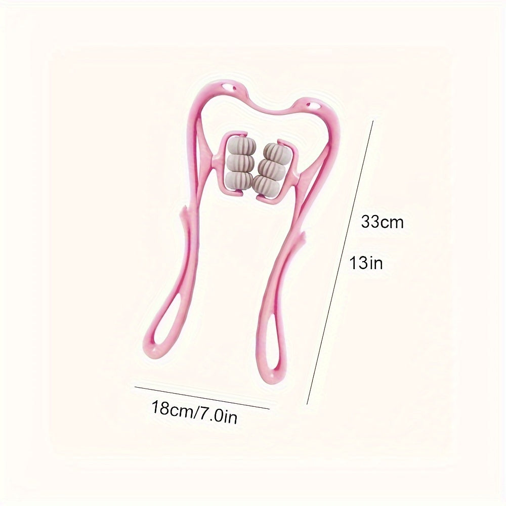 Handheld Neck Massager with 6 Trigger Point Rollers