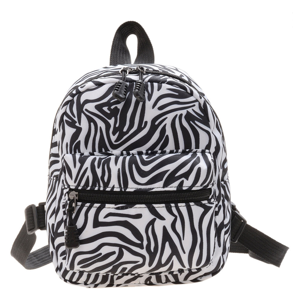 Animal Print Nylon Backpack