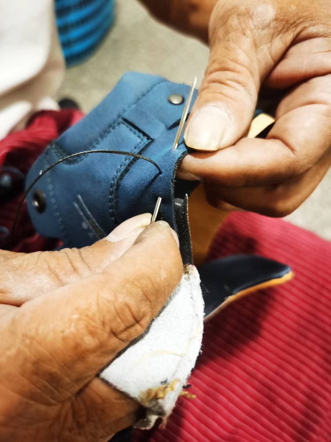 Casual Handmade Stitching Men's Flats - Outdoor Walking Shoes Sneakers