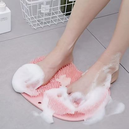 Non-Slip Shower Foot Scrubber Massager with Exfoliation Cushion