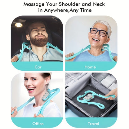 Handheld Neck Massager with 6 Trigger Point Rollers