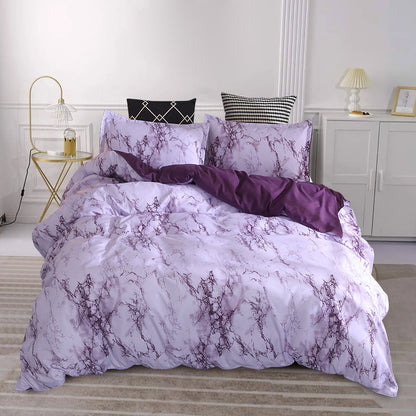 3-Piece Marble Luxury Duvet Cover Set