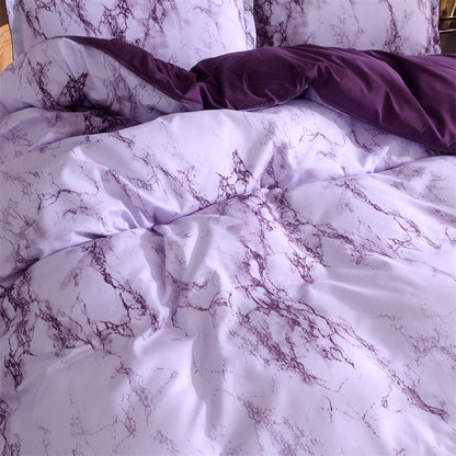 3-Piece Marble Luxury Duvet Cover Set