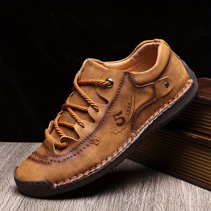 Casual Handmade Stitching Men's Flats - Outdoor Walking Shoes Sneakers