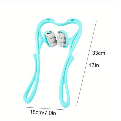 Handheld Neck Massager with 6 Trigger Point Rollers