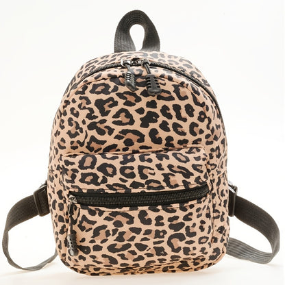 Animal Print Nylon Backpack