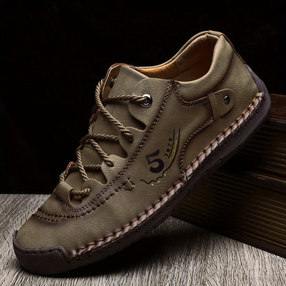 Casual Handmade Stitching Men's Flats - Outdoor Walking Shoes Sneakers