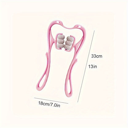 Handheld Neck Massager with 6 Trigger Point Rollers