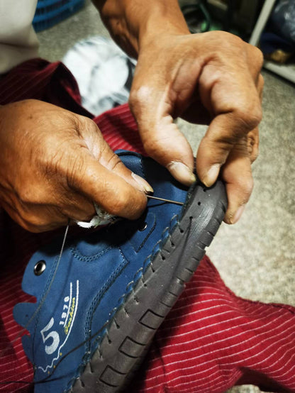 Casual Handmade Stitching Men's Flats - Outdoor Walking Shoes Sneakers